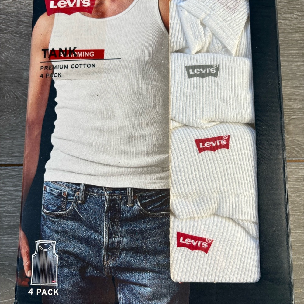 Levi's Men's 4-Pack Premium Cotton Tank